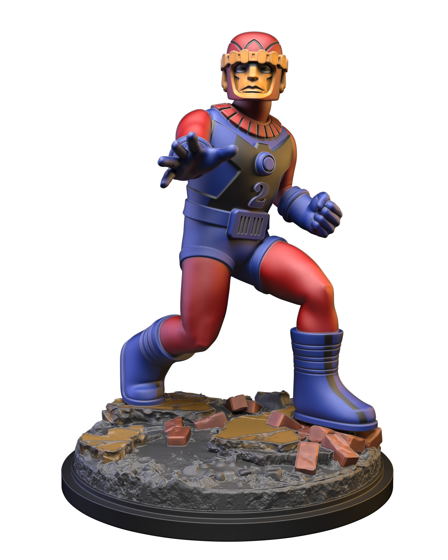 Big Purple (4 poses) | Silver Age Sentinel MK1 3D Printing